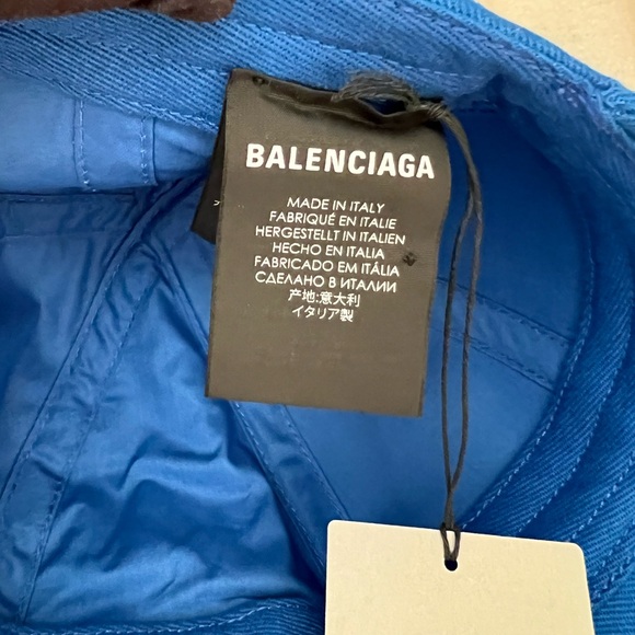 Balenciaga BB Logo Hat - Blue, Sz L BNWT - Picture 7 of 11